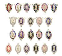 Cabilock Breloques de Bijoux Soi-même Mary 24 Pièces Alliage Doré Charme Pendentif Petit pour Loisirs Créatifs Fabrication Collier Bracelet Présent Pâques Anniversaire Noël
