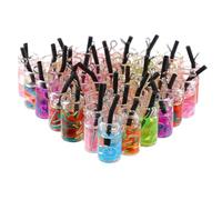 Cabilock Breloques Pendentifs Acryl Transparent 40 Pcs pour Bijoux Diy, Charms Fruités et Boissons, Accessoires Créatifs pour Bracelets, Colliers, Porte-clés, Loisirs Manuels, Fête Présent