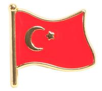 Cabilock Broche Créative en Alliage de Drapeau National Rouge, Épingle Solide pour Décoration de Vêtements Lors D'événements Décontractés