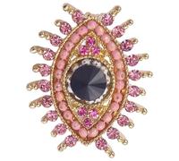 Cabilock Broche en Métal Rose avec Pierre Brillante Œil Maléfique, Épinglette
