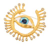 Cabilock Broche Œil Maléfique Vintage pour Femmes avec Cristaux Bleus en Alliage, Adaptée aux Peaux Sensibles et Résistante aux Rayures, pour Soirée et Plein Air