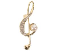 Cabilock Broche Note de Musique en Alliage Doré, Bijou de Mode Décoratif Élégant pour Occasions Spéciales et Usage Quotidien, Accessoire Unique et Brillant