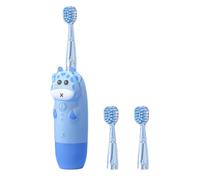 Cabilock Brosse à Dents Électrique Garçon Fille Étanche Set avec Têtes Bleues Poils Souples pour Garçon Fille Design Coloré Cerf Manche Antidérapant sans Batterie