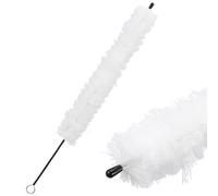 Cabilock Brosse pour Flûte en Coton Blanc avec Manche Métallique Torsadé Accessoire de Nettoyage pour Flûte Brosse Fine et Légère pour Entretien Précis des Instruments à Vent