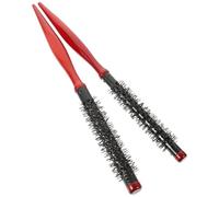 Cabilock Brosses à Cheveux Rondes pour Brushing et Démêlage en Bois Marron Lot de 2 Brosse Coiffante Portable Poils de Sanglier pour Cheveux Bouclés