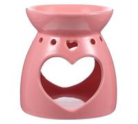 Cabilock Brûleur à Huile De Chaudron en Céramique Rose, Décoration Aromathérapie, Diffusion De Parfum par Chaleur, Adapté pour Bureau Et Chambre, Poêle Aromatique sans Cire Ni Huile Essentielle