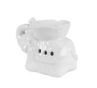 Cabilock Brûleur D'aromathérapie Éléphant en Céramique Blanc, Poêle à Arôme Décoratif pour Bureau Et Maison, Porte-Parfum Original, Usage Chambre, Yoga Et Salle De Bain