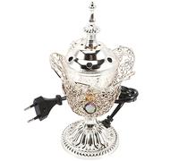 Cabilock Brûleur De Four Électrique Brûleur Dencens Métallique Porte- en Céramique Porte- Feng Shui Brûleur Dencens Brûleur De Oud Bakhoor Pupitre Le Fer Moyen-Orient