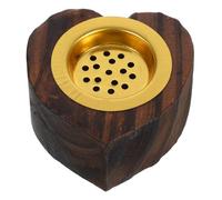 Cabilock Brûleur De Parfum Vintage Cœur Bois Et Métal Compact Multifonction pour Salon Boîte Porte-Parfum Décorative Présent Original