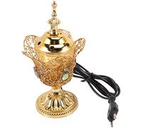 Cabilock Brûleur Encens Électrique Métal Vintage Style Moyen-Oriental pour Salon Décoration Intérieur Élégante Et Porte-encens