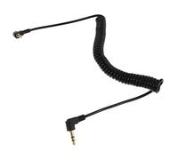 Cabilock Câble Audio Mâle à Mâle 3,5 Mm à Angle Droit Enroulé avec Connecteurs Doubles, Transmission Audio sans Interruption, Design Rétractable en Caoutchouc et Cuivre, pour Usage