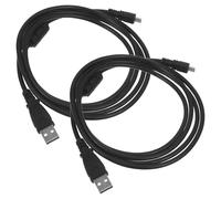 Cabilock Câble USB Mini 2pcs Noir 1,5m Anneau Magnétique pour Appareils Photo Compatible Navigation Transmission Stable PVC Cuivre
