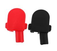 Cabilock Cache-bornes de Batterie Caoutchouc Housses Isolation pour Bornes Positives et Négatives Protection Étanche Anti-court-circuit pour Voitures Bateaux et Motos Kit Rouge et Noir