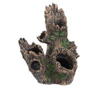Cabilock Cachette pour Aquarium en Résine, Souche Artificielle Décorative Forme Réaliste, Abri pour Poissons et Reptiles, pour Décoration de Paysage Aquatique