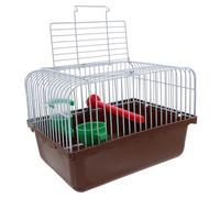 Cabilock Cage à Perruche Portable pour Oiseaux Petits Animaux avec Perchoir, Mangeoire et Abreuvoir, Facile à Nettoyer et Transporter pour Voyages et Aventures en Plein Couleur Aléatoire