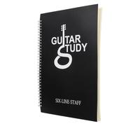 Cabilock Cahier de Partitions pour Guitare A4 Six Lignes Carnet de Musique à Spirale pour Débutants Fournitures pour Guitaristes pour Notes et Exercices Musicaux