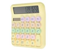 Cabilock Calculatrice Mécanique Portable Multifonction pour Bureau et Étudiants Design Compact et Calcul Simple et Pratique pour Sac à Main et École Couleur Citron Jaune