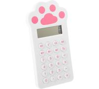 Cabilock Calculatrice Solaire de Bureau Compacte Dessin Animé Forme Patte de Chat Portable pour Étudiants Cadeau Pratique et Décoration de Table