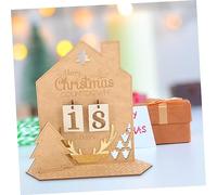 Cabilock Calendrier de Décoratif pour Bureau Calendrier de Noël DIY avec Chiffres Modulables Décoration Festive pour Maison et Bureau Cadeau de Noël