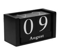 Cabilock Calendrier Perpétuel Bois Élégant pour Bureau Bloc de Date Manuel Décoration de Table Vintage Européenne Accessoire de Bureau Pratique et Stylé