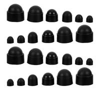 Cabilock Capuchons de Tête de Vis en Nylon Noir 160 Pcs Caches-écrous Hexagonaux Plastiques Protection Anti-oxydation pour Meubles, Industrie et Automobile, Protection Filetage Solide