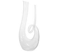 Cabilock Carafon à Vin en Cristal sans Plomb 1300 Ml Transparent Aérateur de Vin Créatif pour Maison Accessoire Design Fond Plat Stable pour Dégustation et Service