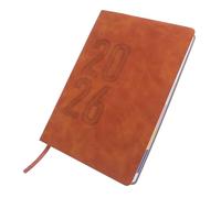 Cabilock Carnet de Notes 2026 A5 Planification Journalière et Hebdomadaire, Papier Anti-transfert D'encre, Couverture en Pu Couleur Café pour Organiser Votre Nouvelle Année