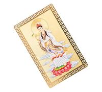 Cabilock Carte Amulette Guanyin Facile à Porter Design Compact et Léger en Alliage Aluminium Magnésium comme Présent Amulette Feng Shui