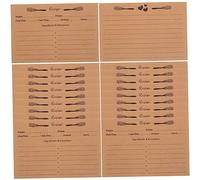 Cabilock Cartes de Recettes Épaisses Recto Verso 20Pcs Papier Créatif pour Amis et Famille la Cuisine Maison Cartes Diététiques