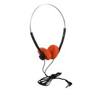 Cabilock Casque -Auriculaire Orange Portable Léger avec Arceau Réglable et Coussinets Rembourrés Casque Scolaire Confortable pour Élèves Adapté à la Salle de Classe Voyages Alimentation