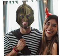 Cabilock Casque de Soldat Romain pour Cosplay Médiéval Homme et Femme Accessoire de Fête Halloween et Carnaval Costume de Antique Doré