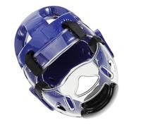 Cabilock Casque de Taekwondo Garçon et Filles S Bleu avec Protection Faciale Intégrale, Coiffe Réglable Légère et Ventilée, Équipement de Protection Sportive pour Entraînement