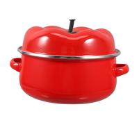 Cabilock Casserole Émaillée Vintage avec Couvercle et Deux Poignées Pot Multifonction pour Mijotés Soupes et Petits Plats Conservation Thermique pour Petites Familles et Cuisine Domestique