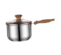 Cabilock Casserole It Inoxydable avec Couvercle Résistant Chaleur Poêle à Soupe et Nouilles pour Cuisine Électrique Manche Anti-brûlure Ergonomique