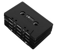 Cabilock Cassette Audio Vierge Noire Vintage, Décoration Murale DIY, Accessoire Artisanale pour Loisirs Créatifs, Pack De 4 Pièces, Style Rétro, Décor Intérieur Bureau Et Maison