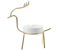 Cabilock Cendrier Décoratif Céramique Créatif Design Paon Accessoire de Bureau et Maison Élégant et Céramique Cadeau Original pour Famille et Amis