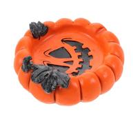 Cabilock Cendrier Décoratif et Résistant en Résine Orange Forme Tête de Citrouille Facile à Nettoyer pour Bureau ou Café pour Ambiance Halloween