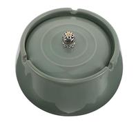 Cabilock Cendrier en Céramique avec Couvercle Coupe-Vent, Petit Format, Couleur Ciel, Cendrier Décoratif Intérieur et Extérieur, Accessoire sans Fumée pour Maison et Terrasse
