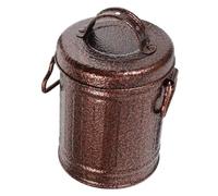 Cabilock Cendrier Fer Galvanisé Style Seau Rétro avec Couvercle Cendrier Métallique Portable Anti-Projection de Cendres pour Intérieur et Extérieur Bureau Bar et Maison