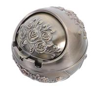 Cabilock Cendrier Métal Portable avec Couvercle Anti-odeurs Design Rond Spacieux Résistant Aux Chocs Accessoire Maison pour Voiture et Salon