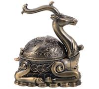 Cabilock Cendrier Vintage en Forme De Cerf pour Balcon Décoratif pour La Maison Mignon pour Bureau pour Fumer Cigare Marron Clair