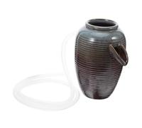 Cabilock Ceramic Jar Fountain for Outdoor Garden Ceramic Circulation Water Feature for Fish Tank and Backyard Landscaping Decor Easy Maintenance No Pump Included