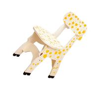 Cabilock Chaise à Dossier Girafe en Bois Lisse pour Tout-Petits, Tabouret Ergonomique Dossier Incurvé, Siège Sécurisé aux Coins Arrondis, pour Apprentissage Assise et Éveil des Garçon