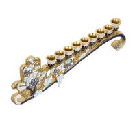 Cabilock Chanukah Bougeoir en Alliage de Zinc à 9 Branches Orné de Filigranes, Décor de Fête Délicat et Réutilisable, pour Bureau et Maison Pendant Hanoukka