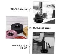 Cabilock Chauffe-théière Acier Inoxydable avec Base Chauffante pour Bougies Support Réchauffe-théière Rond Sûr pour Boissons Chaudes Compatible avec Théières Cafetières et Petits