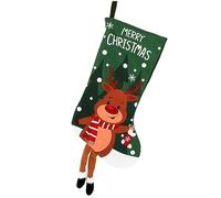 Cabilock Chaussette De Noël Décorative en Forme De Sapin De Noël Pochette Cadeau Suspendue pour Bonbons Et Petits Présents Décoration Festive pour Cheminée Ou Fenêtre