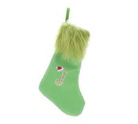 Cabilock Chaussette De Noël Verte De Taille Importante à Suspendre avec Broderie Lettre j Tricotée Décorative pour Fêtes Et Sapin Chaussettes Amusantes pour Cadeaux Et Décoration