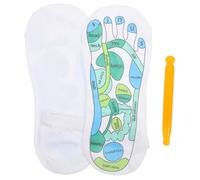 Cabilock Chaussettes Décoratives D'acupression en Fibre Élastique pour Massage Réflexologie, Fatigue Instructions Imprimées, Usage Pratique pour Hommes et Femmes