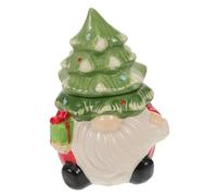 Cabilock Christmas Tree Ceramic Jar with Lid Festive Holiday Storage Container for Cookies Candies and Treats Decorative Christmas Food Container for Seasonal Celebrations