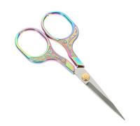 Cabilock Ciseaux à Broder Vintage en Acier Inoxydable, Petits Ciseaux Multifonctions pour Couture et Point de Croix, Manche Décoratif de Fleur, Couleur Titane Arc-en-ciel, Usage Maison
